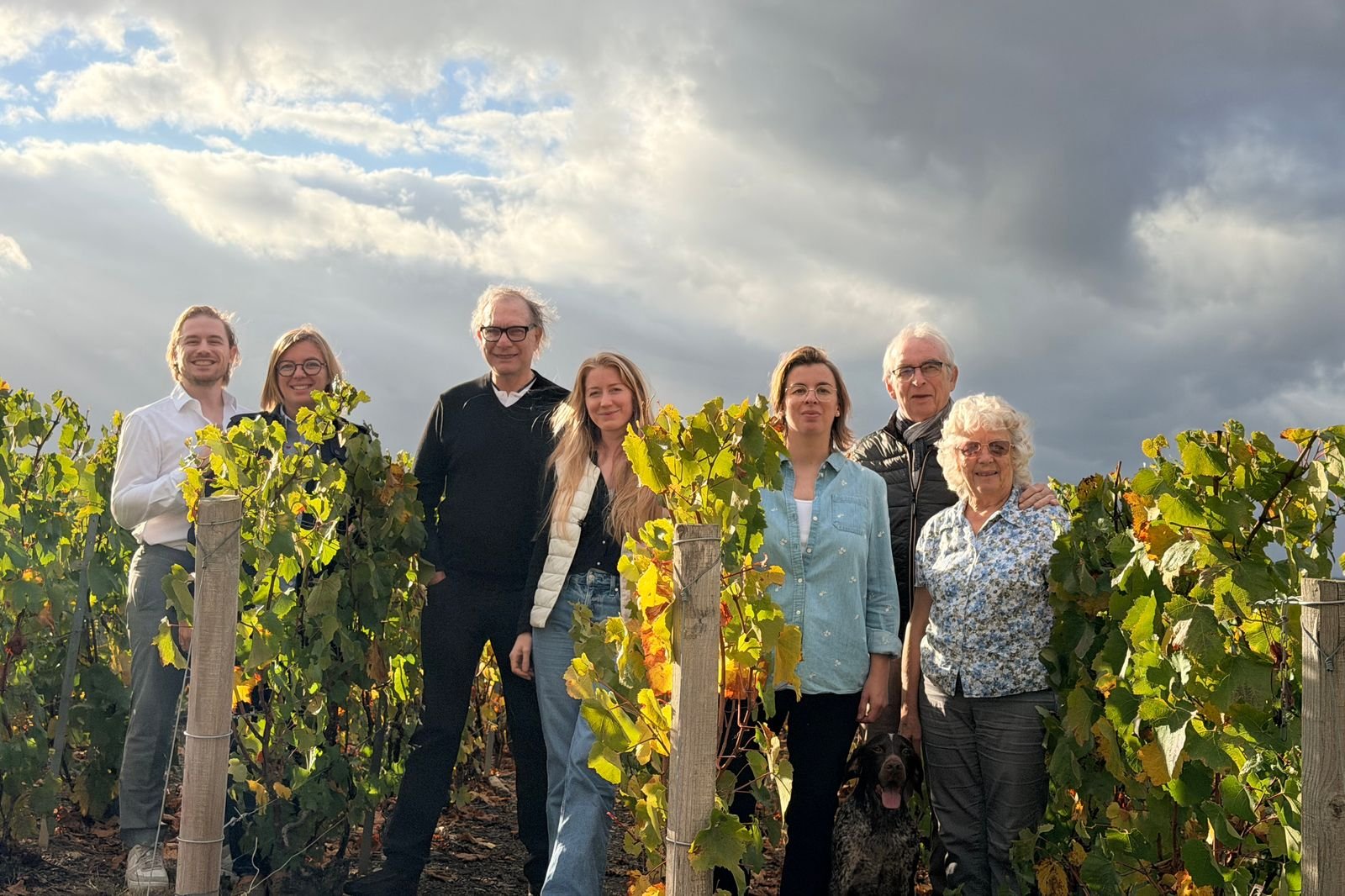 Famille Champion dans les vignes de Chouilly
